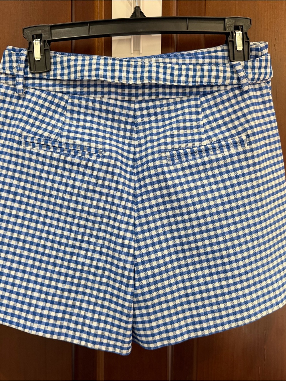 Blue Gingham High-Waist Shorts - Picture 3 of 8